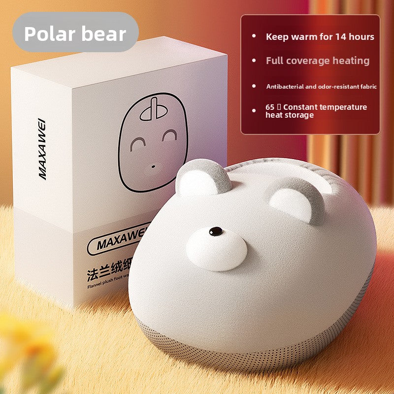 Electric Foot Warmer with Plush Cover