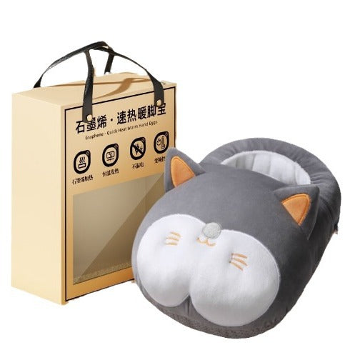 Electric Foot Warmer with Plush Cover